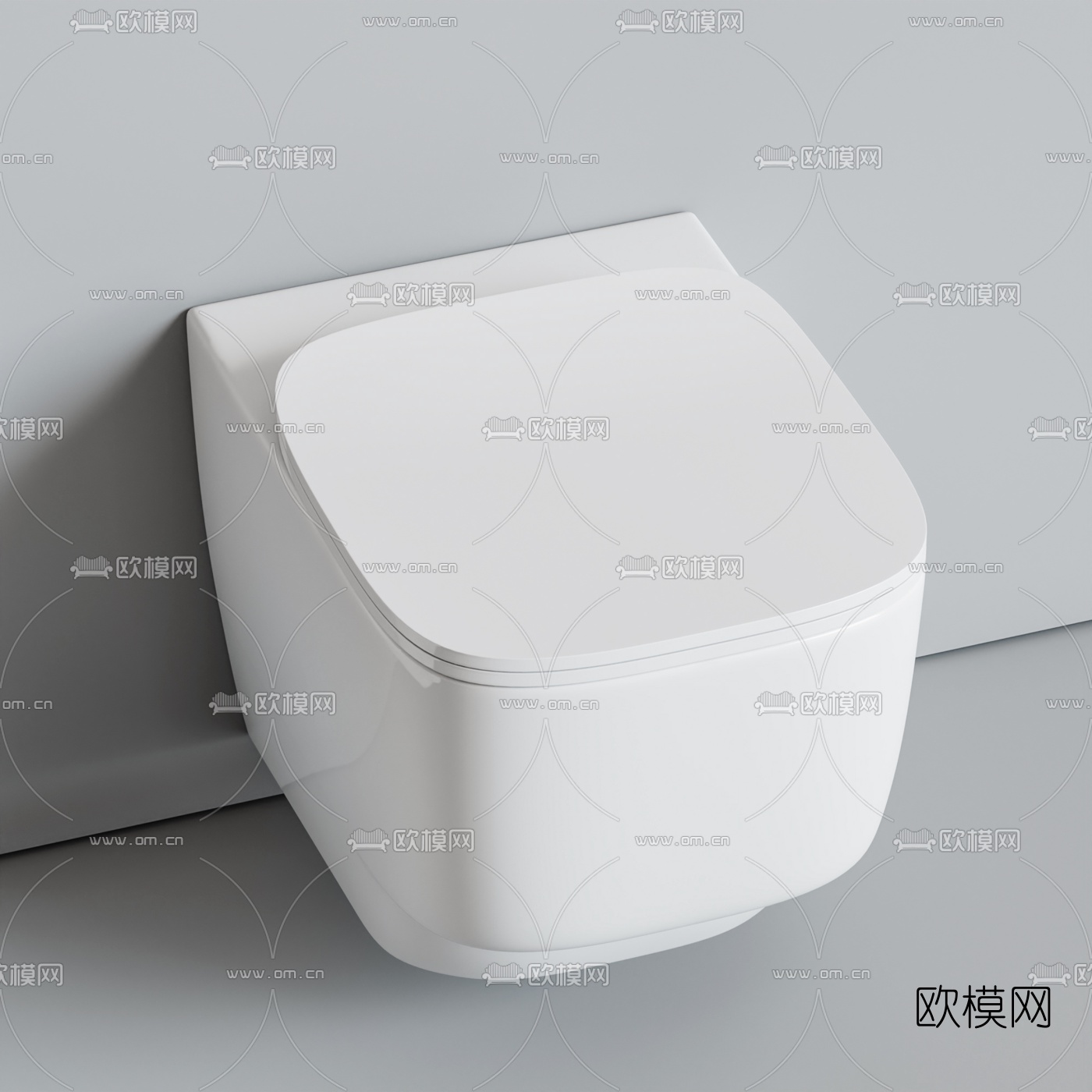 现代马桶坐便器3d模型