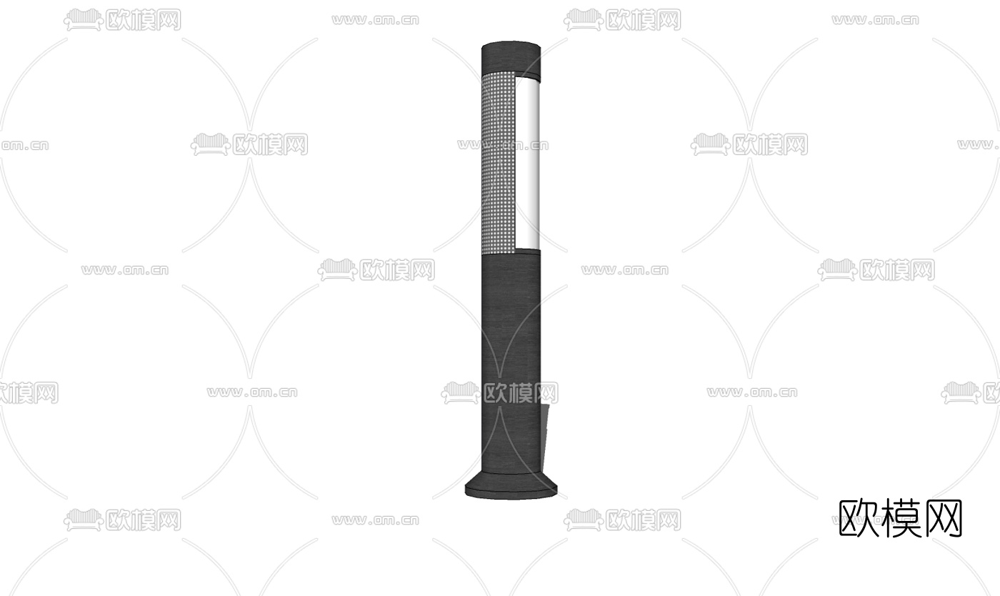 现代草坪灯免费su模型下载