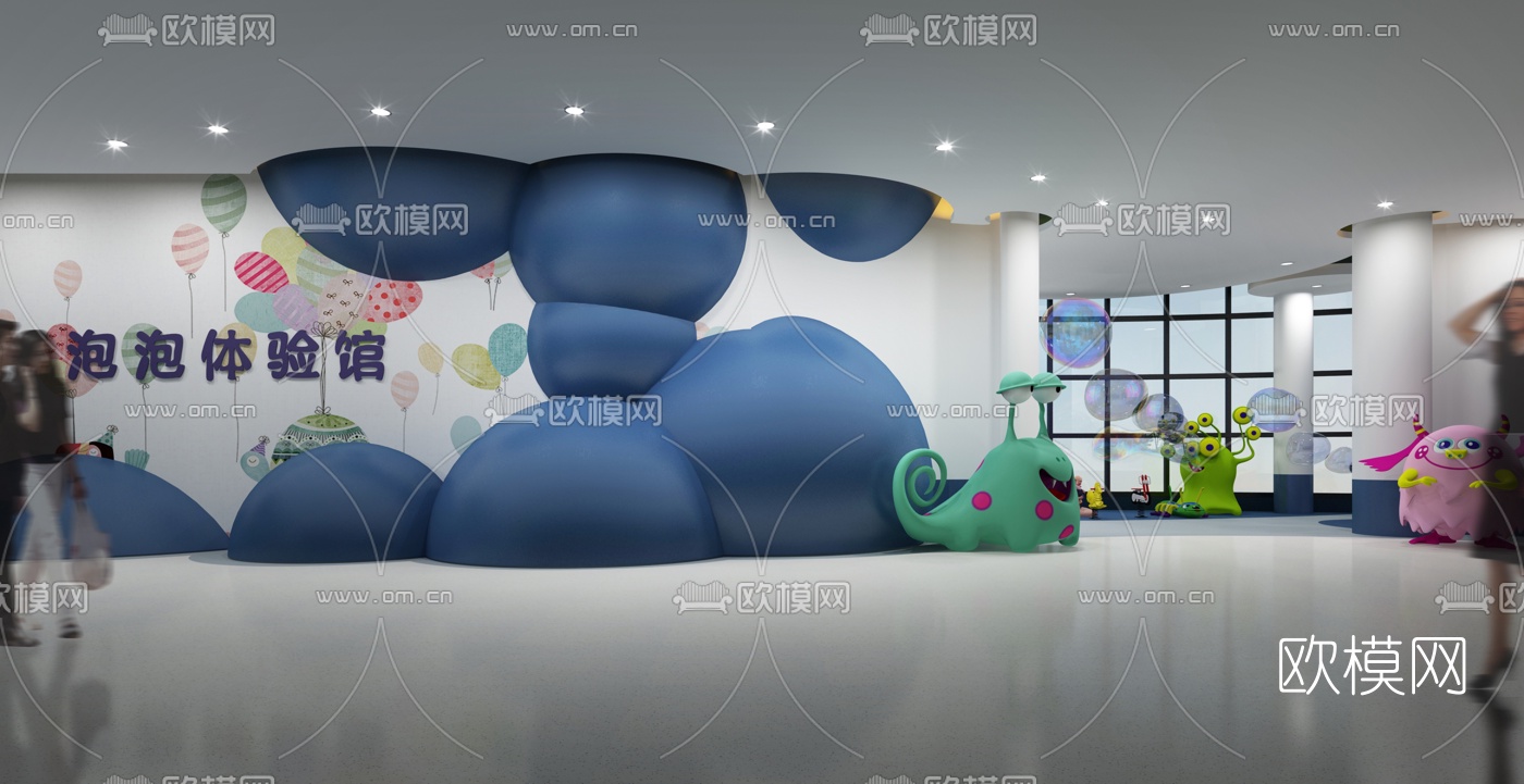 现代儿童游乐场3d模型