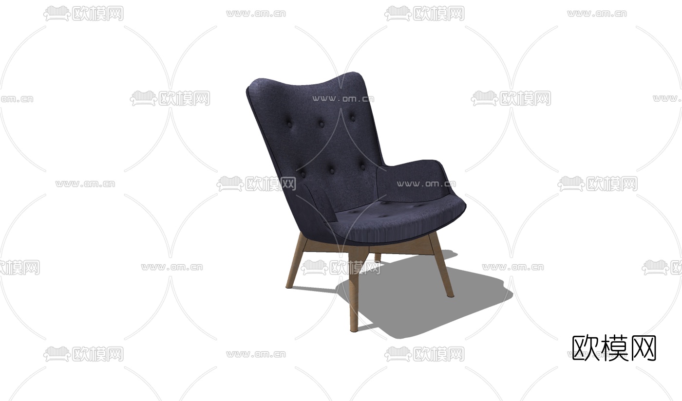 北欧休闲椅免费su模型下载