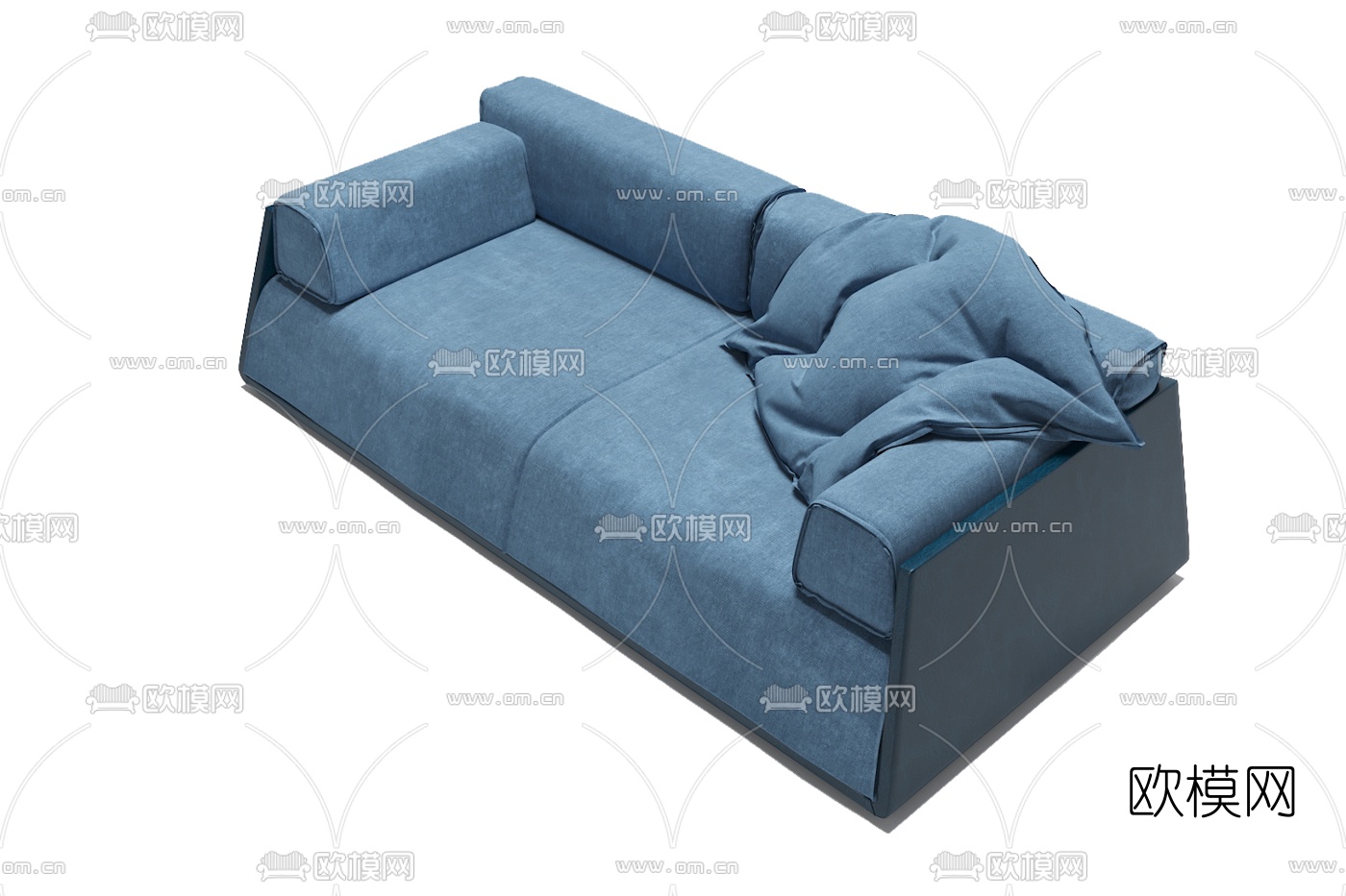 意大利baxter Hard&Soft现代布艺双人沙发3D模型下载（渲染图2）
