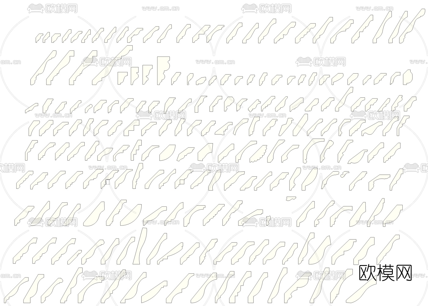 现代石膏线组合su模型下载（渲染图5）