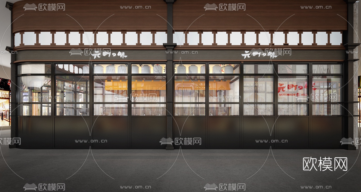 日式料理店3d模型