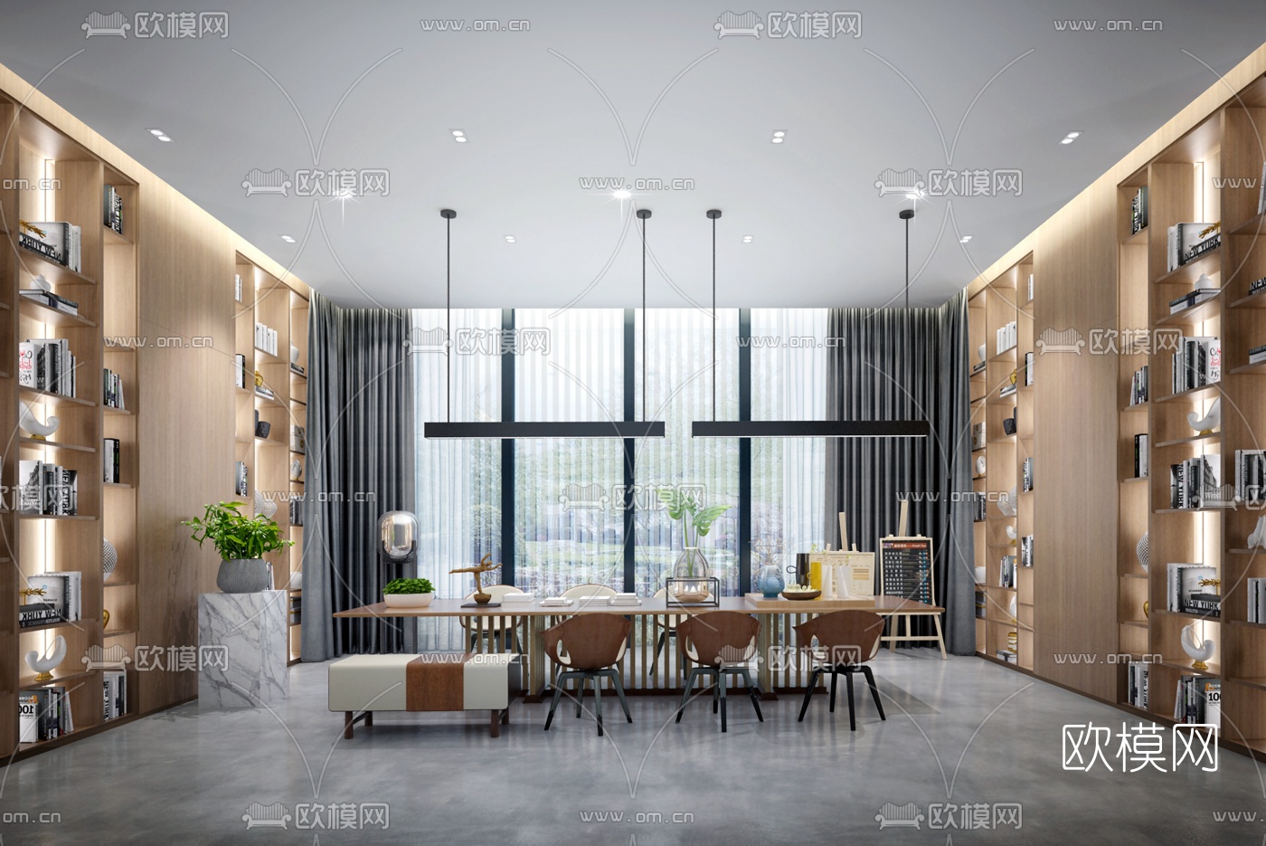 如聿设计 现代售楼处洽谈区3d模型