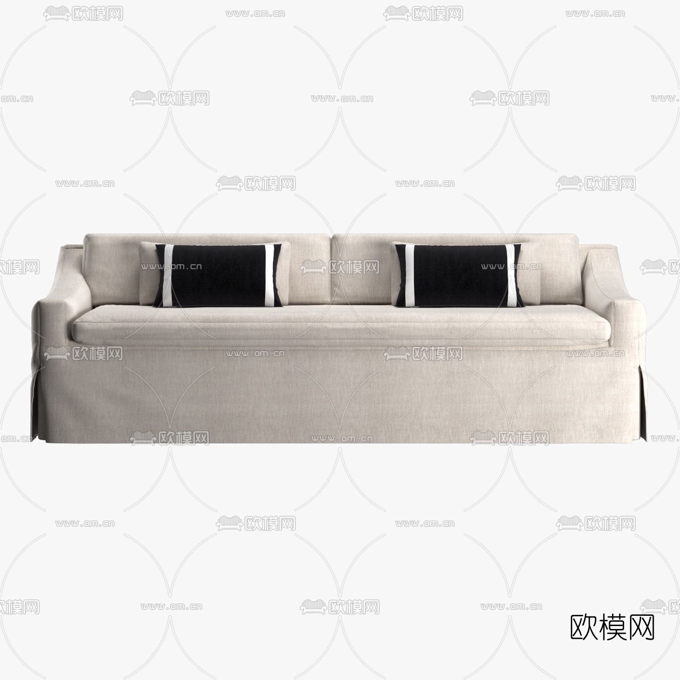 美式双人沙发3d模型