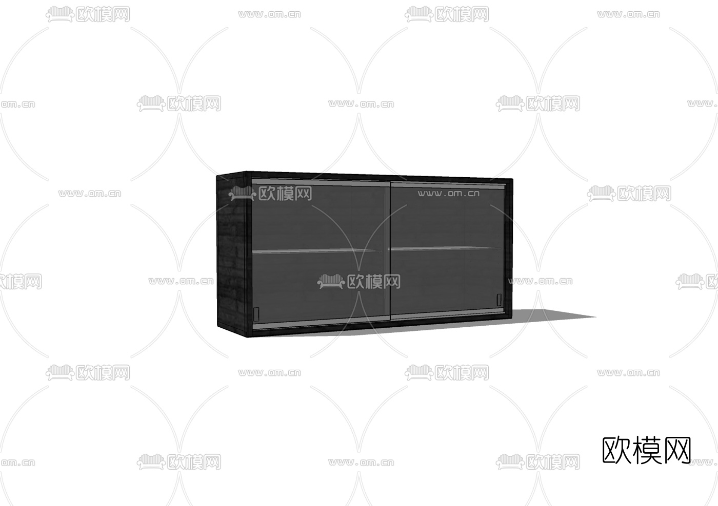 现代壁柜免费su模型下载