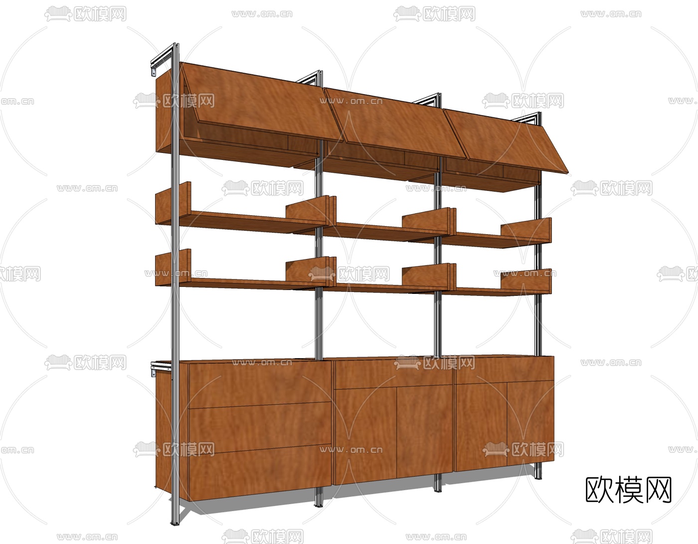 现代储物柜免费su模型下载