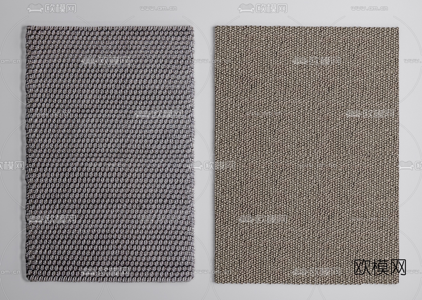 现代编织地毯su模型下载（渲染图1）