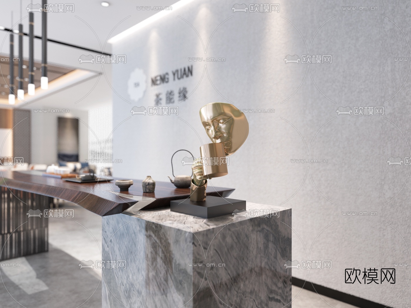现代茶餐厅3d模型