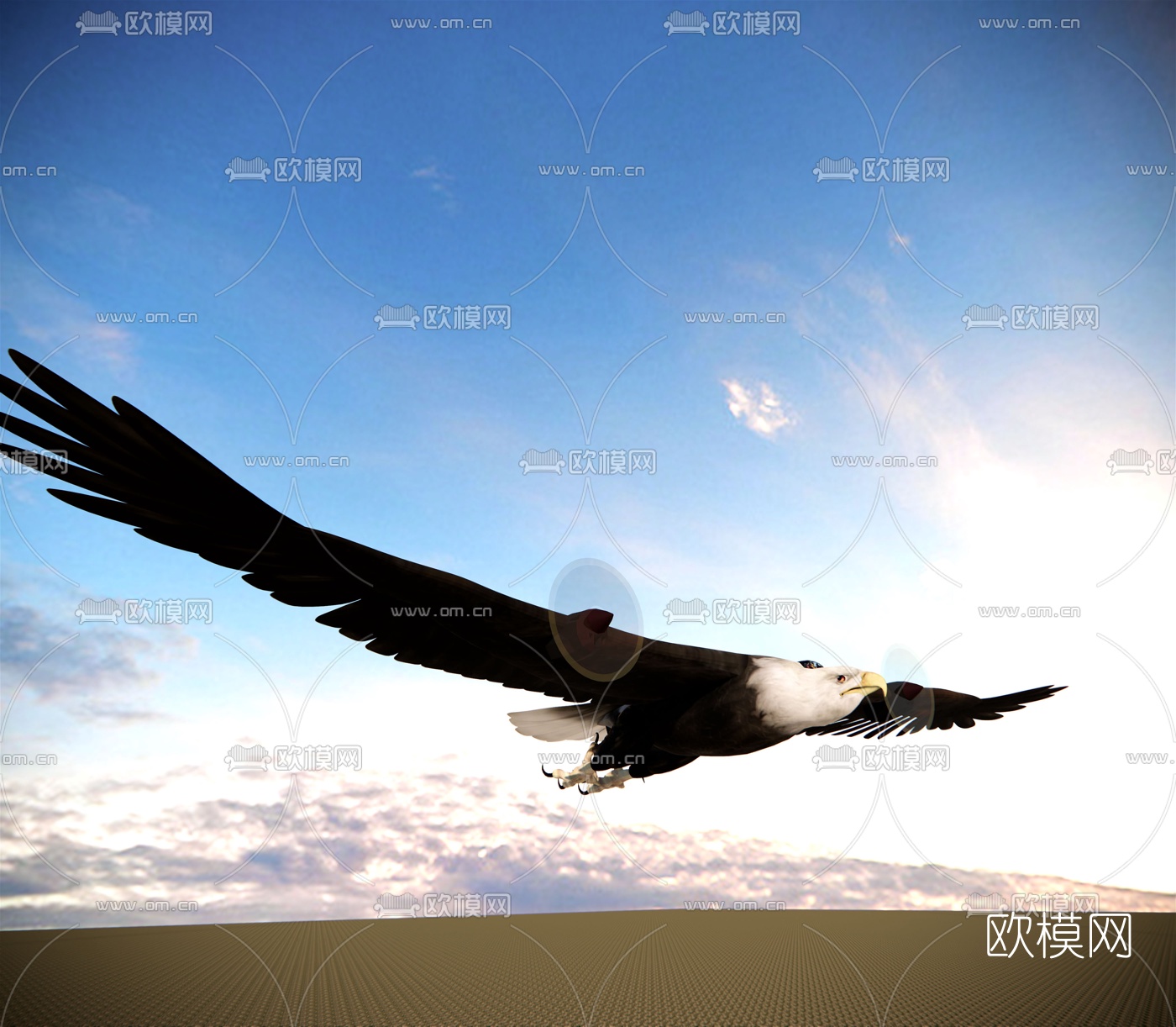 欧式霍比特小屋雄鹰su模型下载（渲染图2）