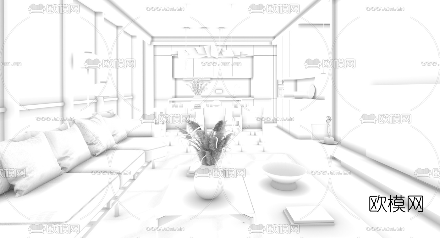 李玮珉设计 -成都花漾锦江顶级大平层3d模型