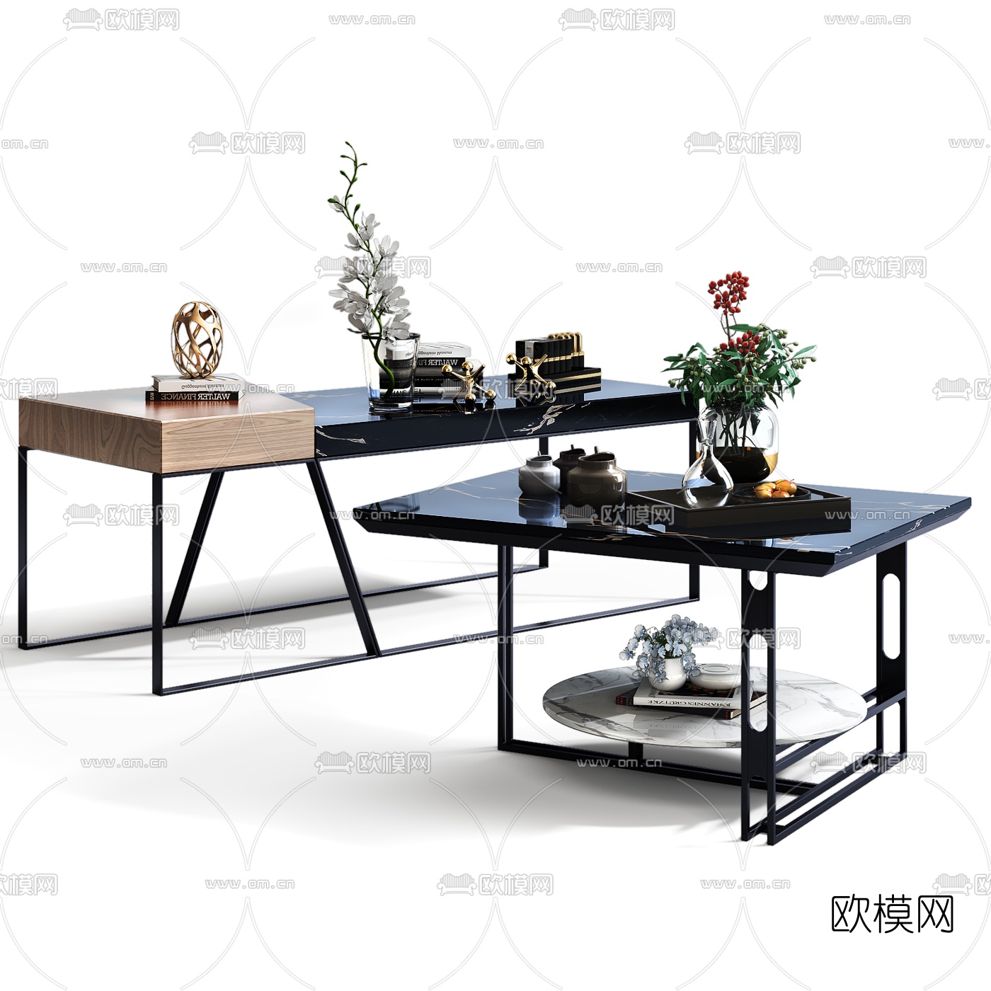 现代茶几3d模型