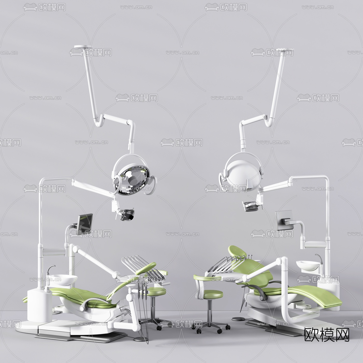 现代牙科诊疗椅3d模型下载