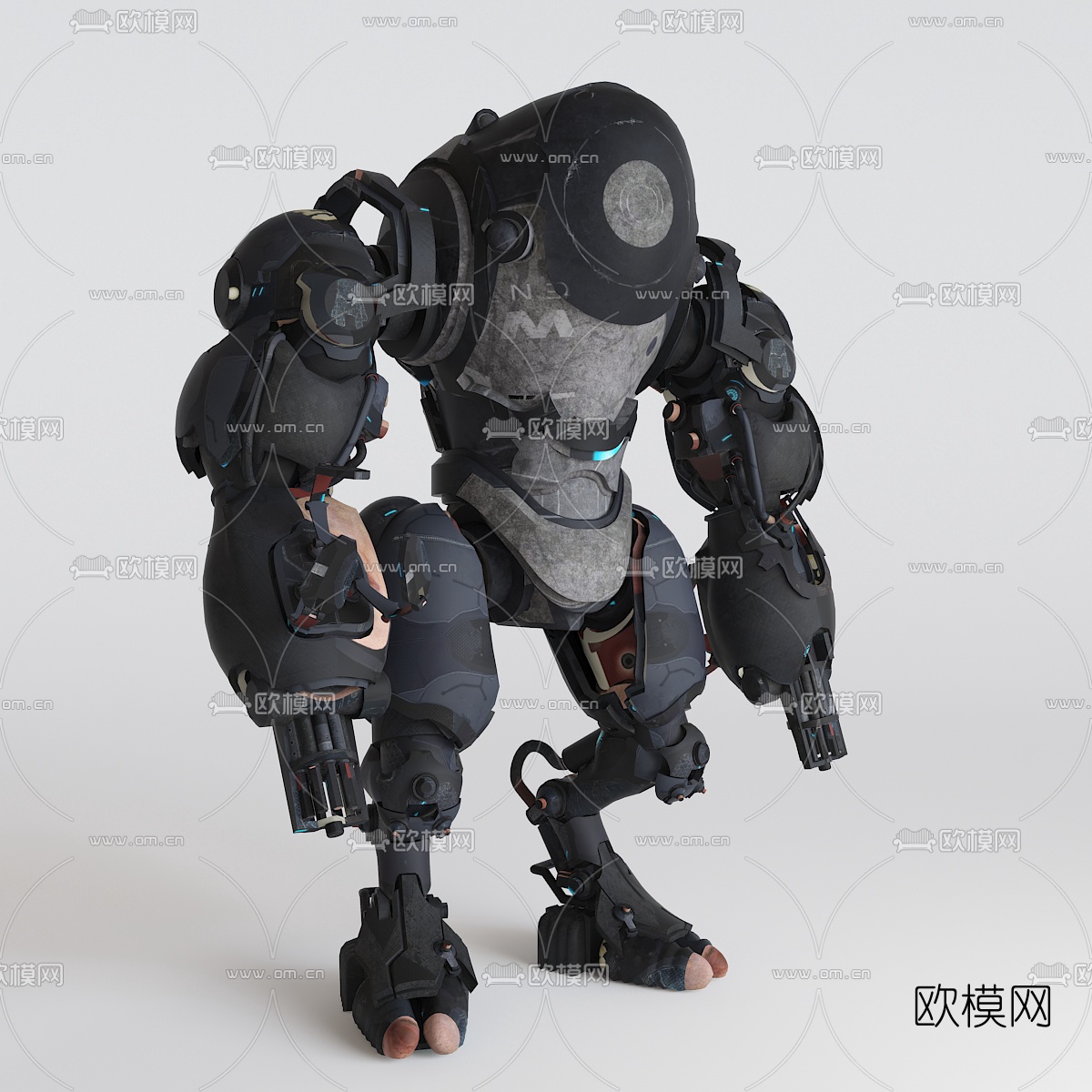 现代机甲机器人3D模型