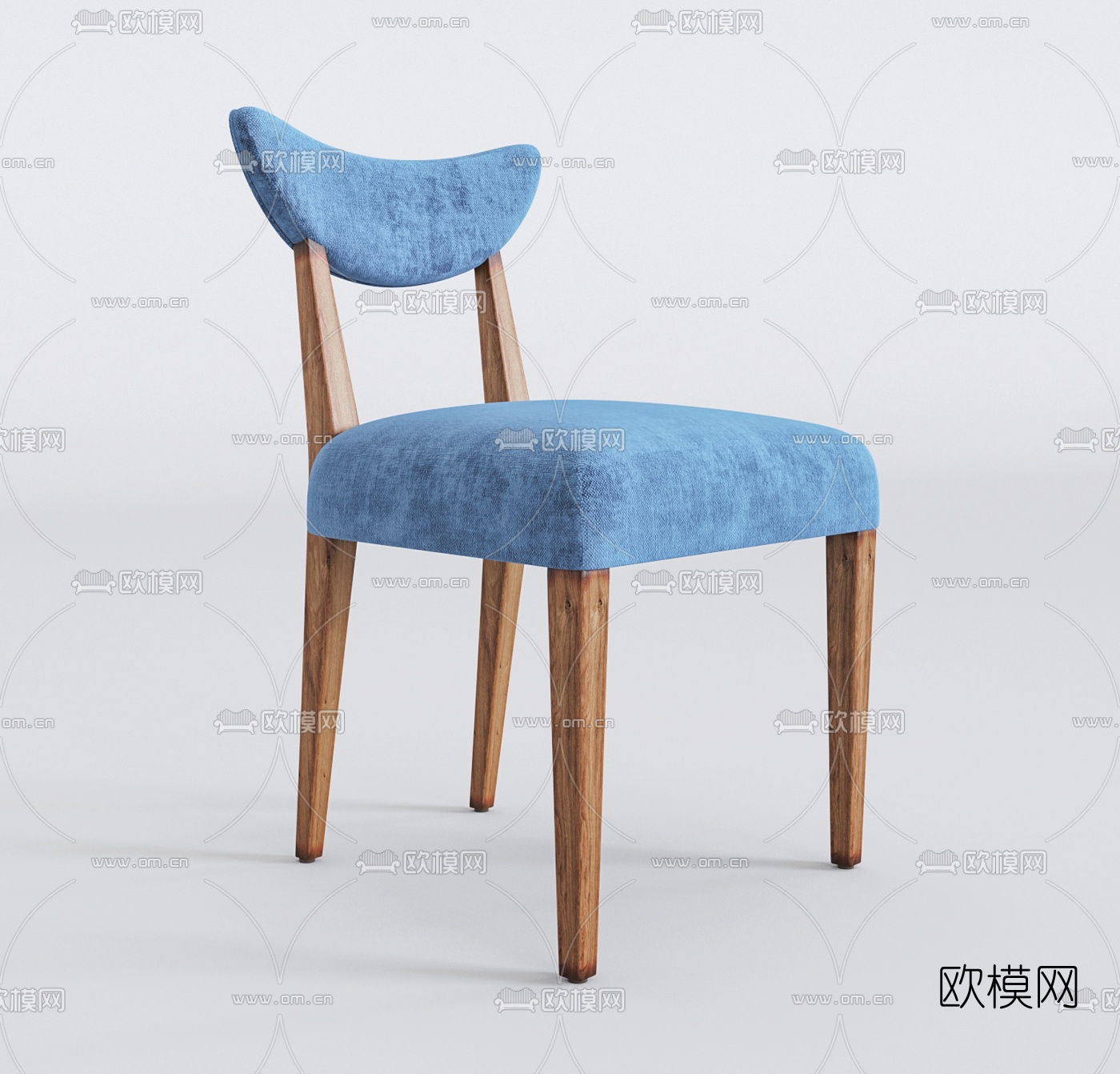 简欧方形十人桌餐桌椅3d模型下载（渲染图2）