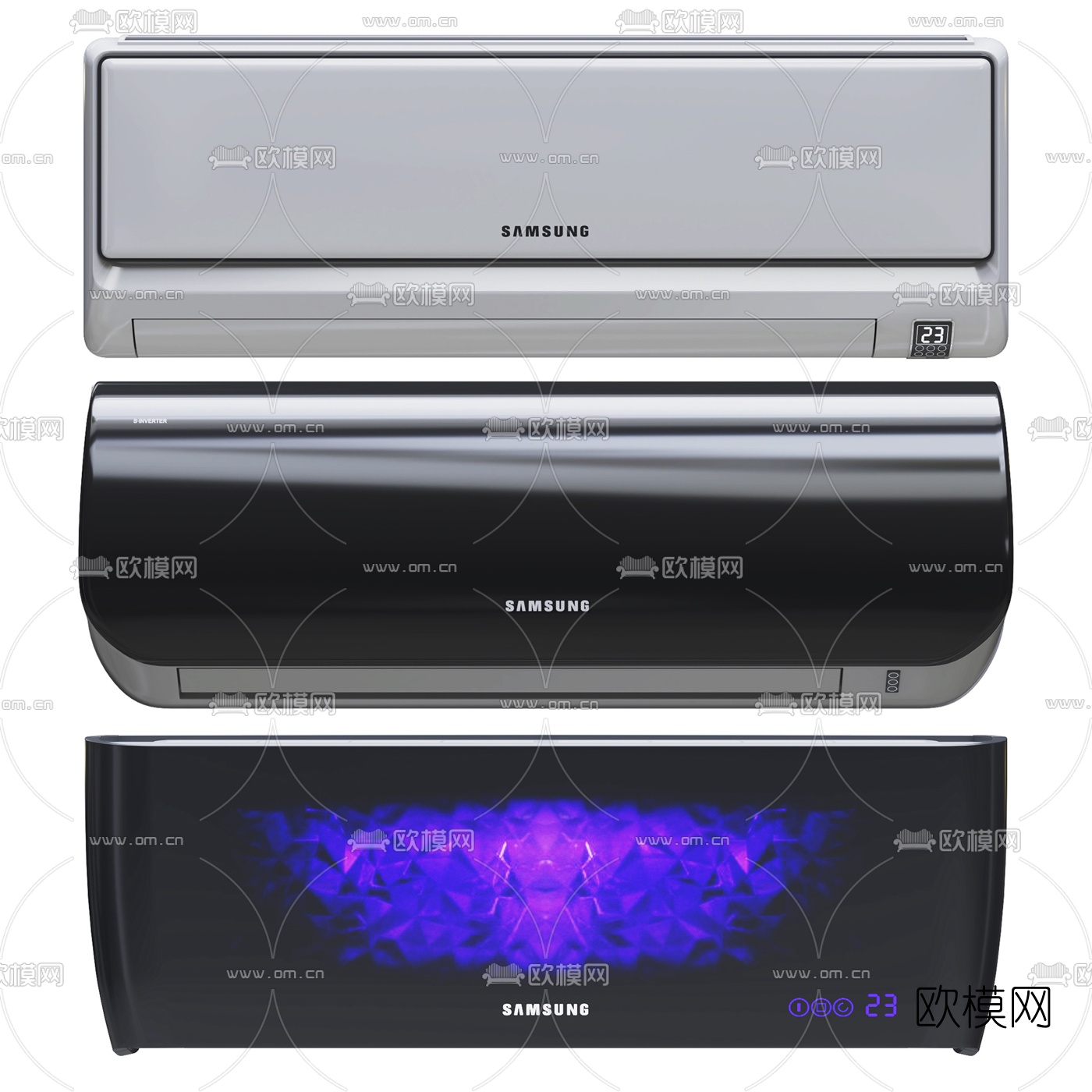 现代三星壁挂挂式空调3d模型