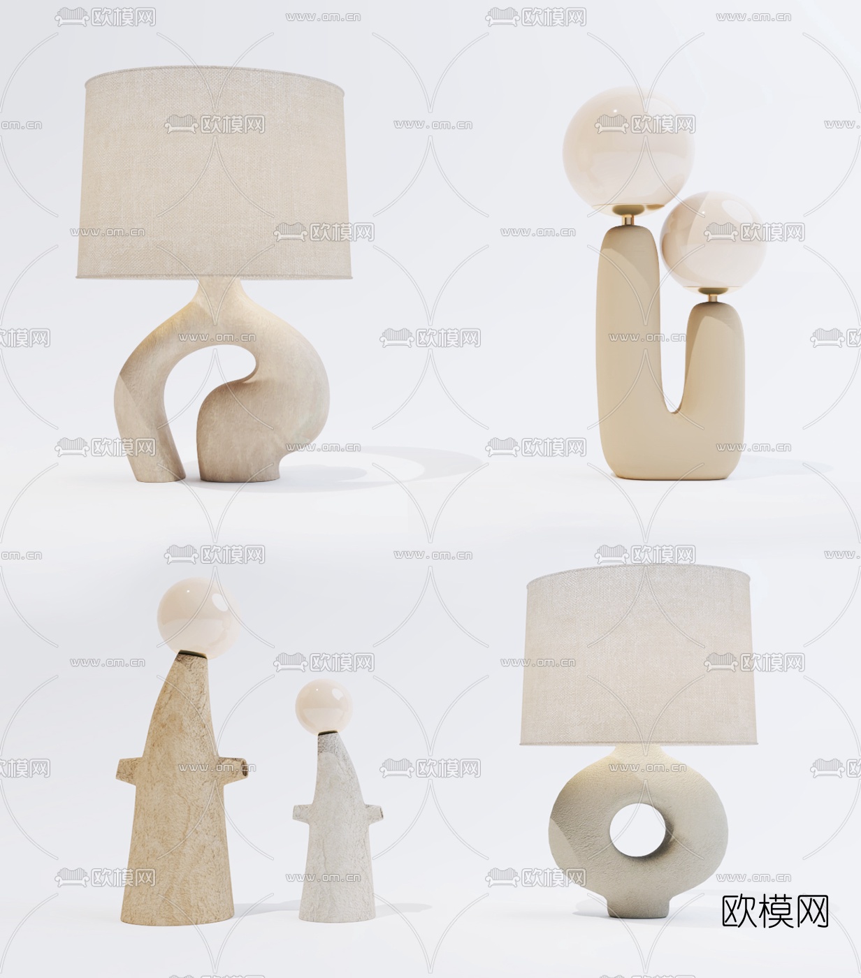 侘寂台灯su模型下载（渲染图1）