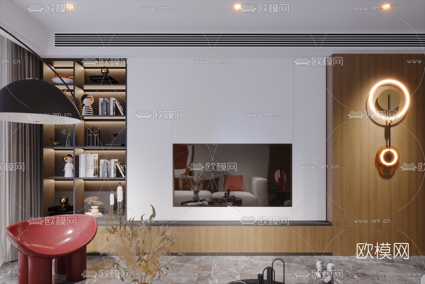 北欧客厅3d模型