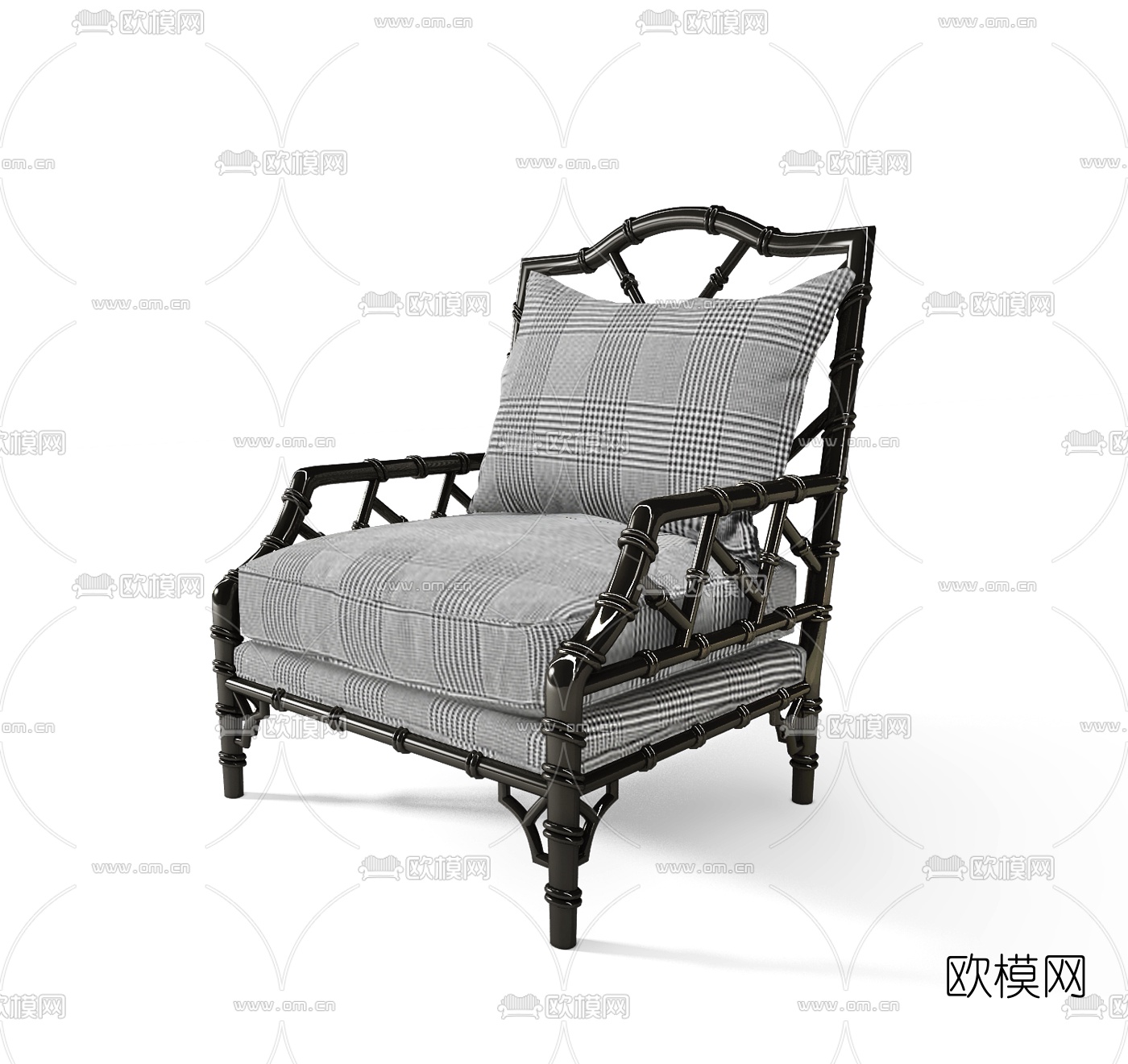 现代布艺休闲椅3d模型
