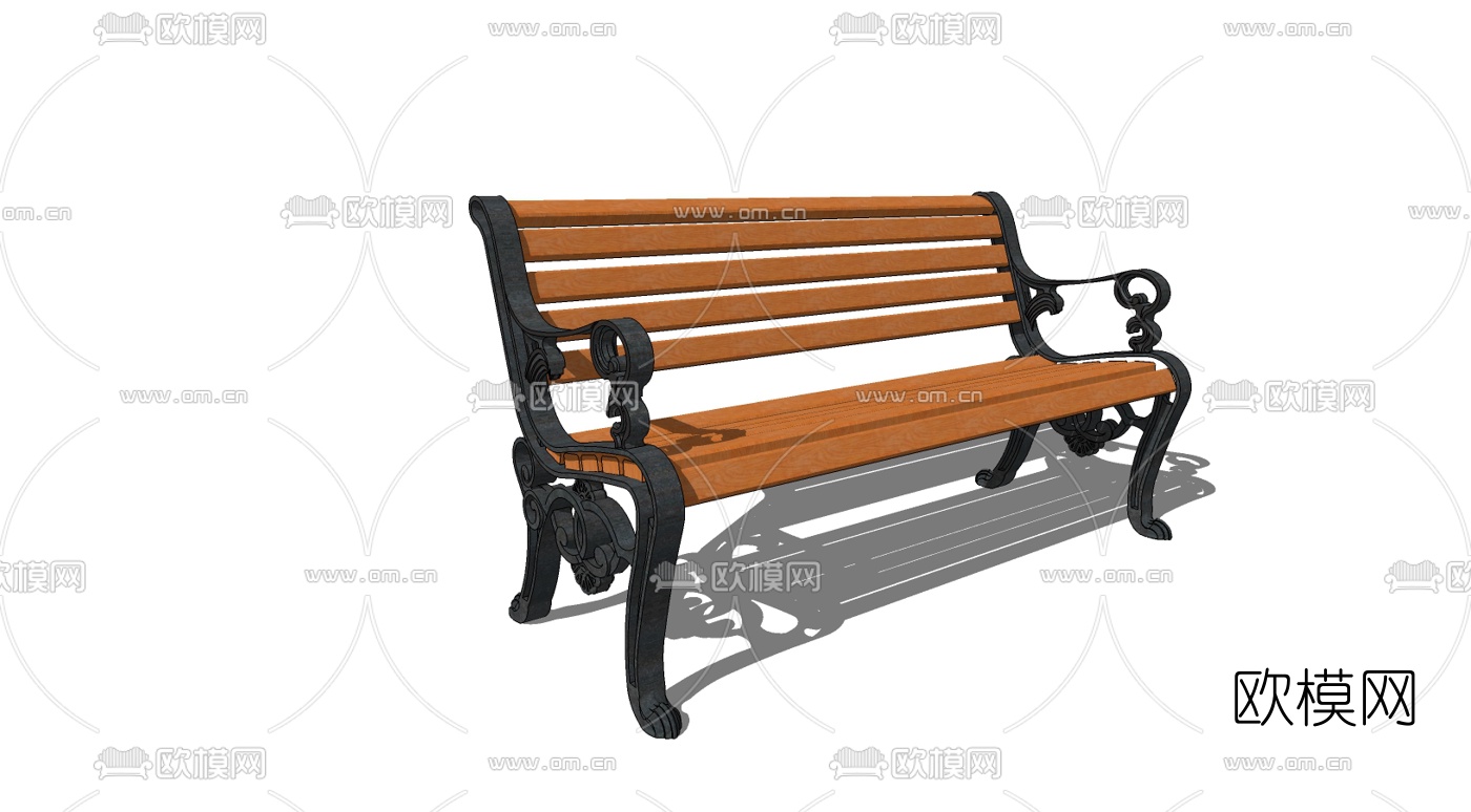 欧式公用椅免费su模型下载