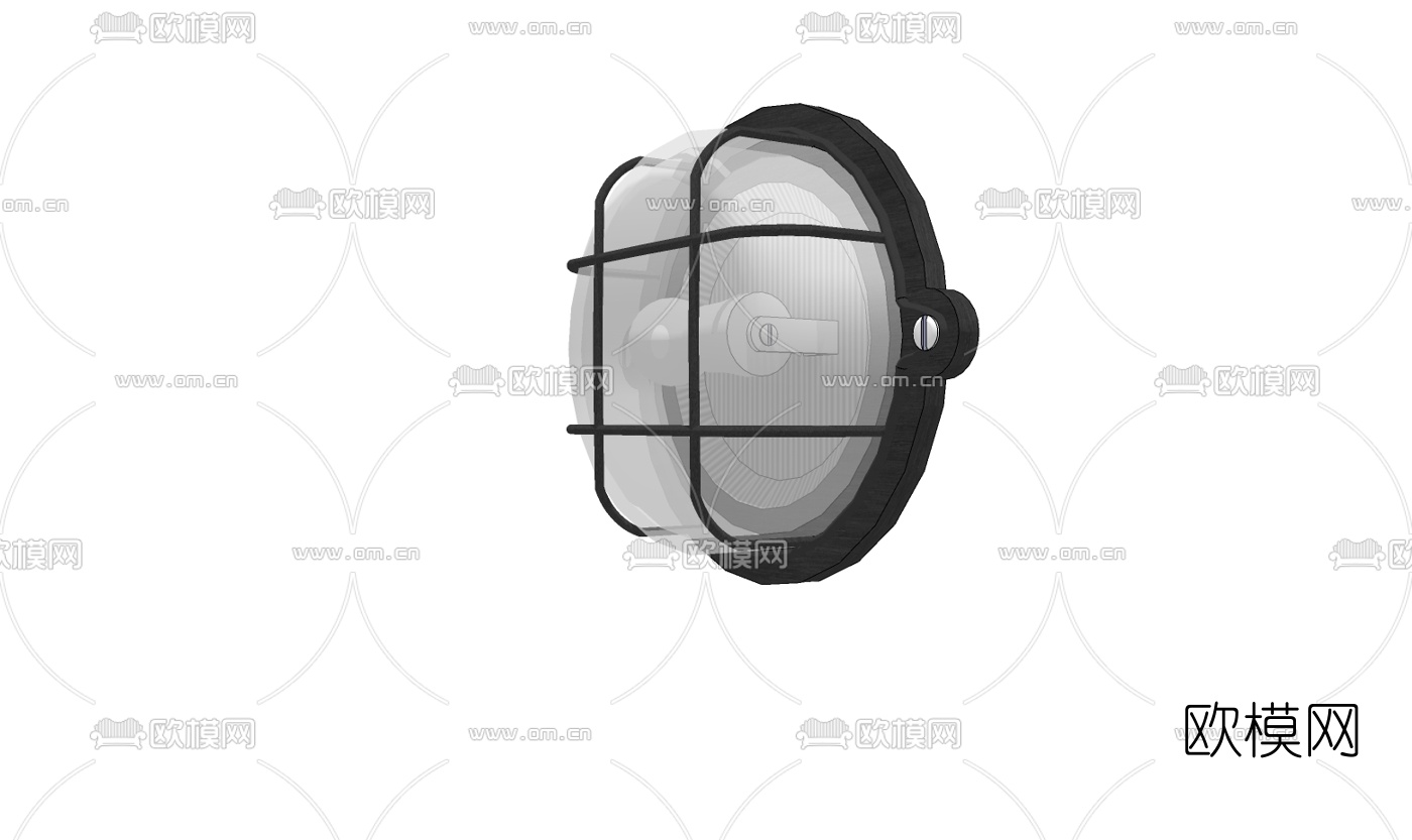 工业风壁灯免费su模型下载