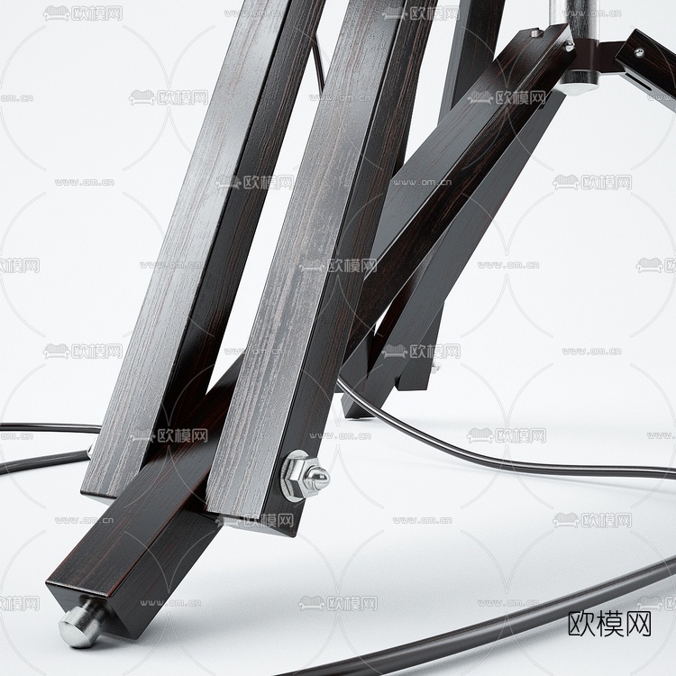工业风铁艺投影灯3D模型