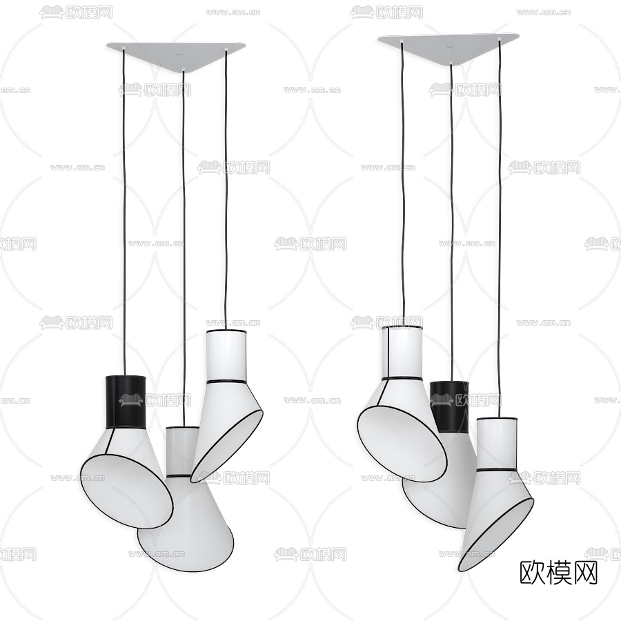 现代时尚吊灯3d模型