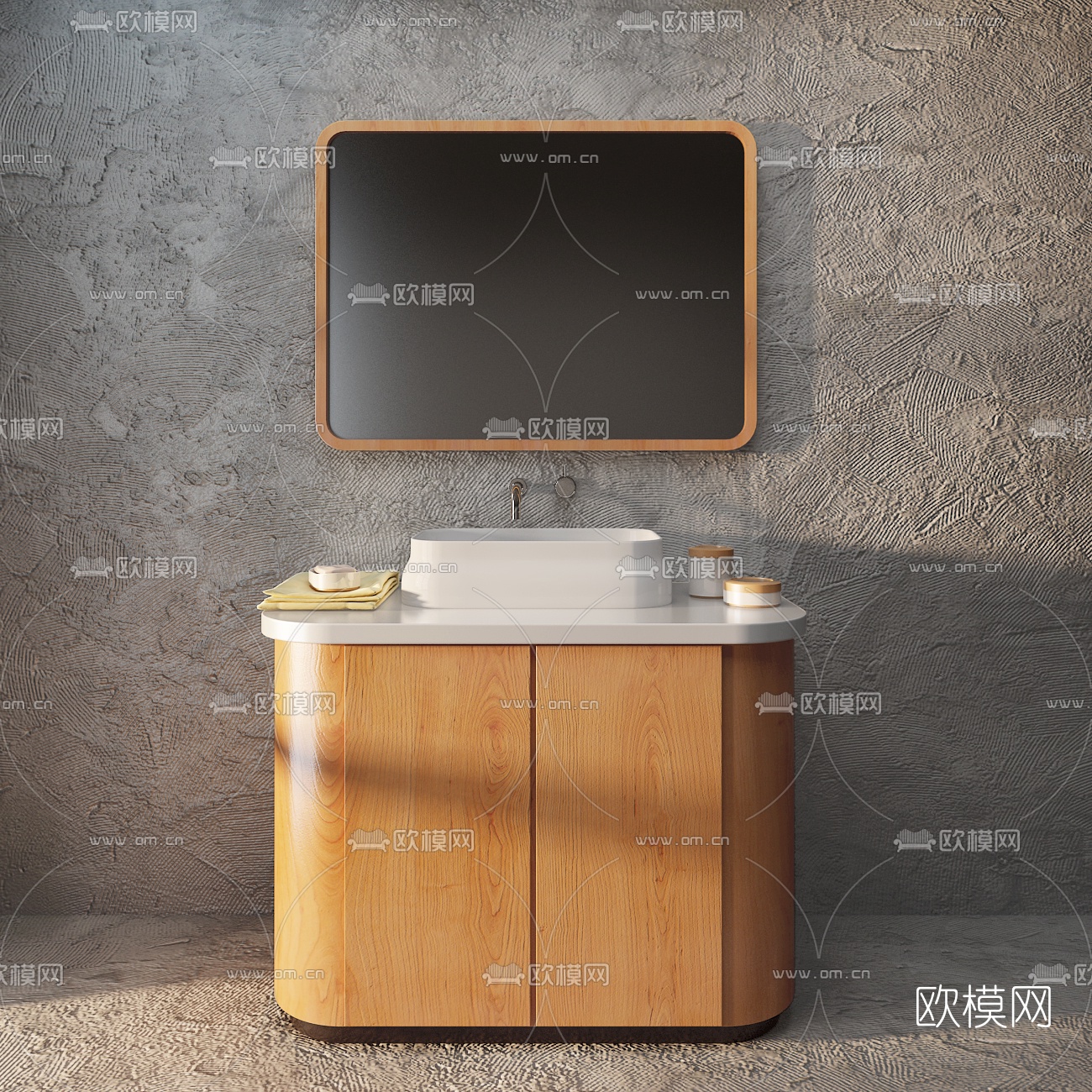 现代洗手台卫浴柜3d模型