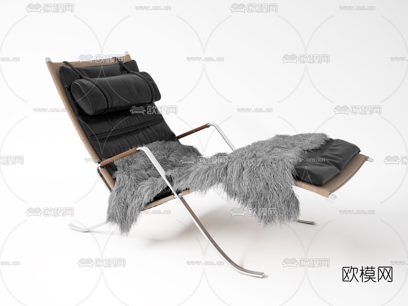 现代休闲躺椅3d模型下载