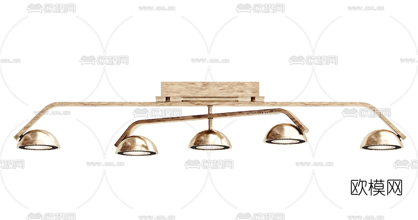 工业风金属吸顶灯3d模型下载