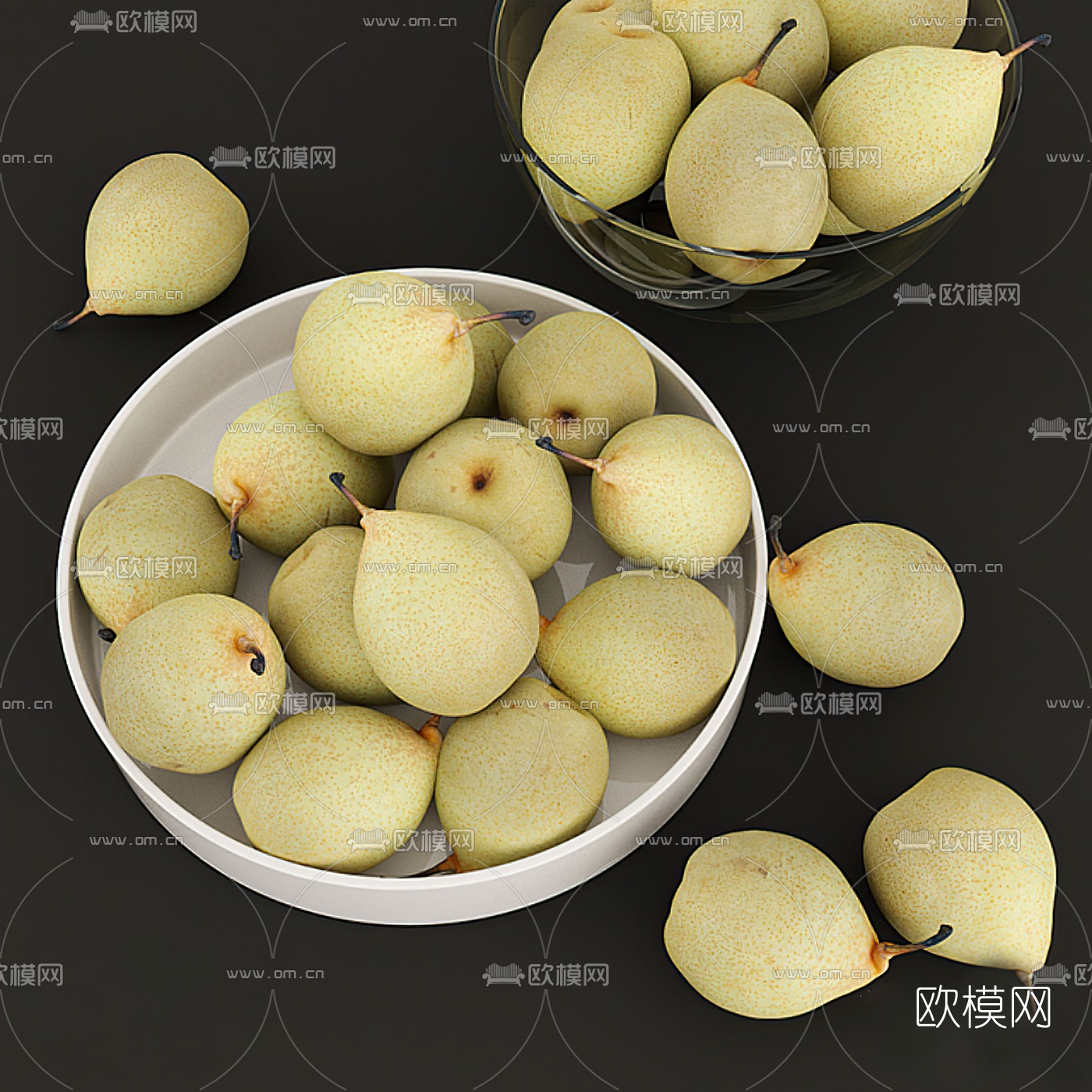现代水果鸭梨3d模型