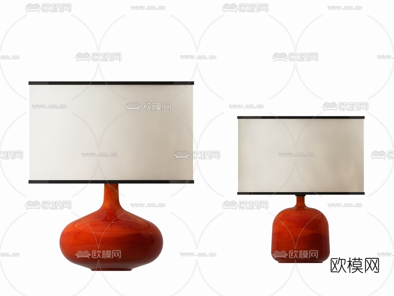 新中式台灯3d模型下载