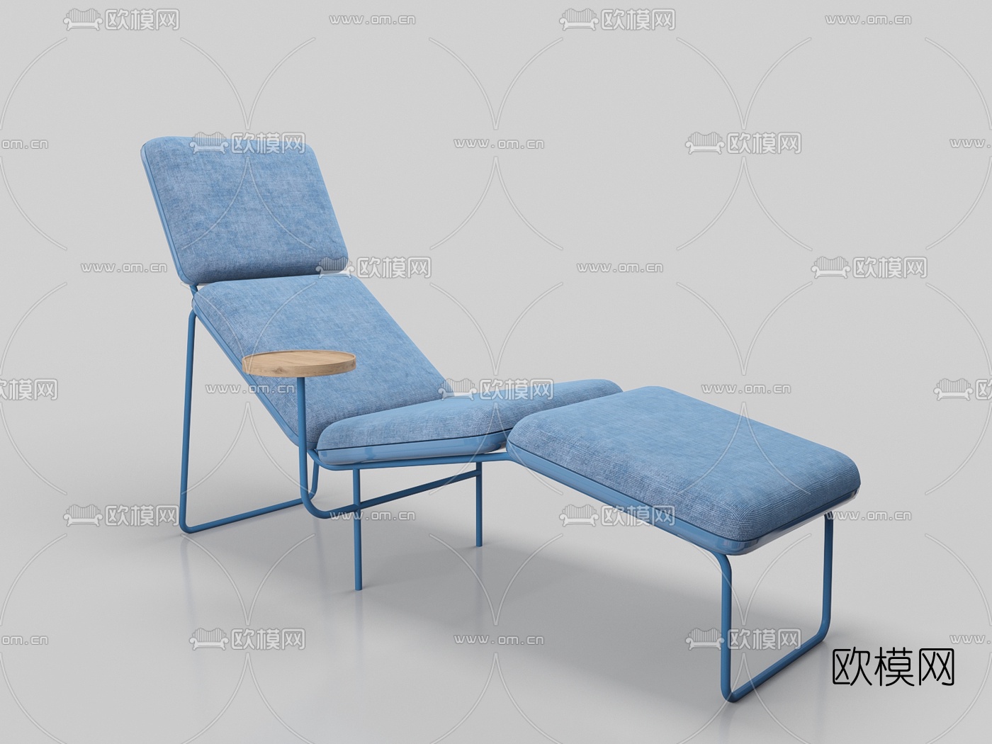 现代布艺躺椅3d模型