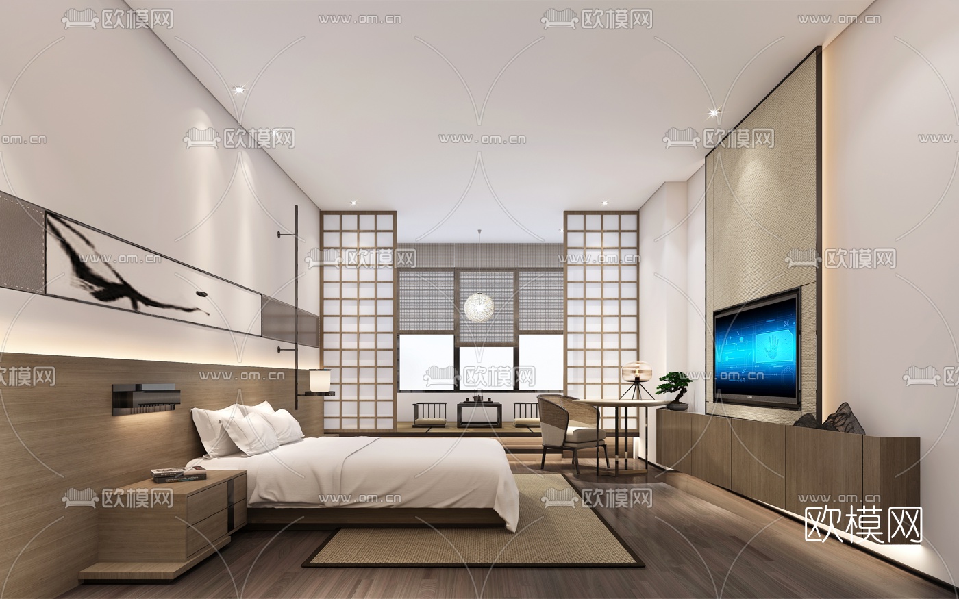 日式卧室3d模型