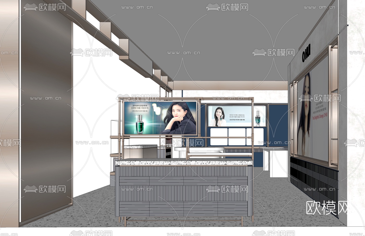 现代化妆品专卖店su模型