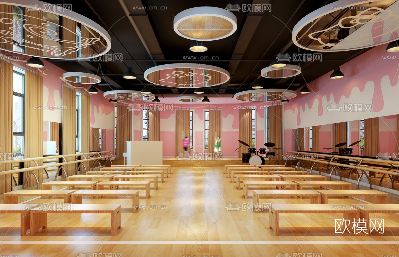 现代幼儿园音乐教室3d模型