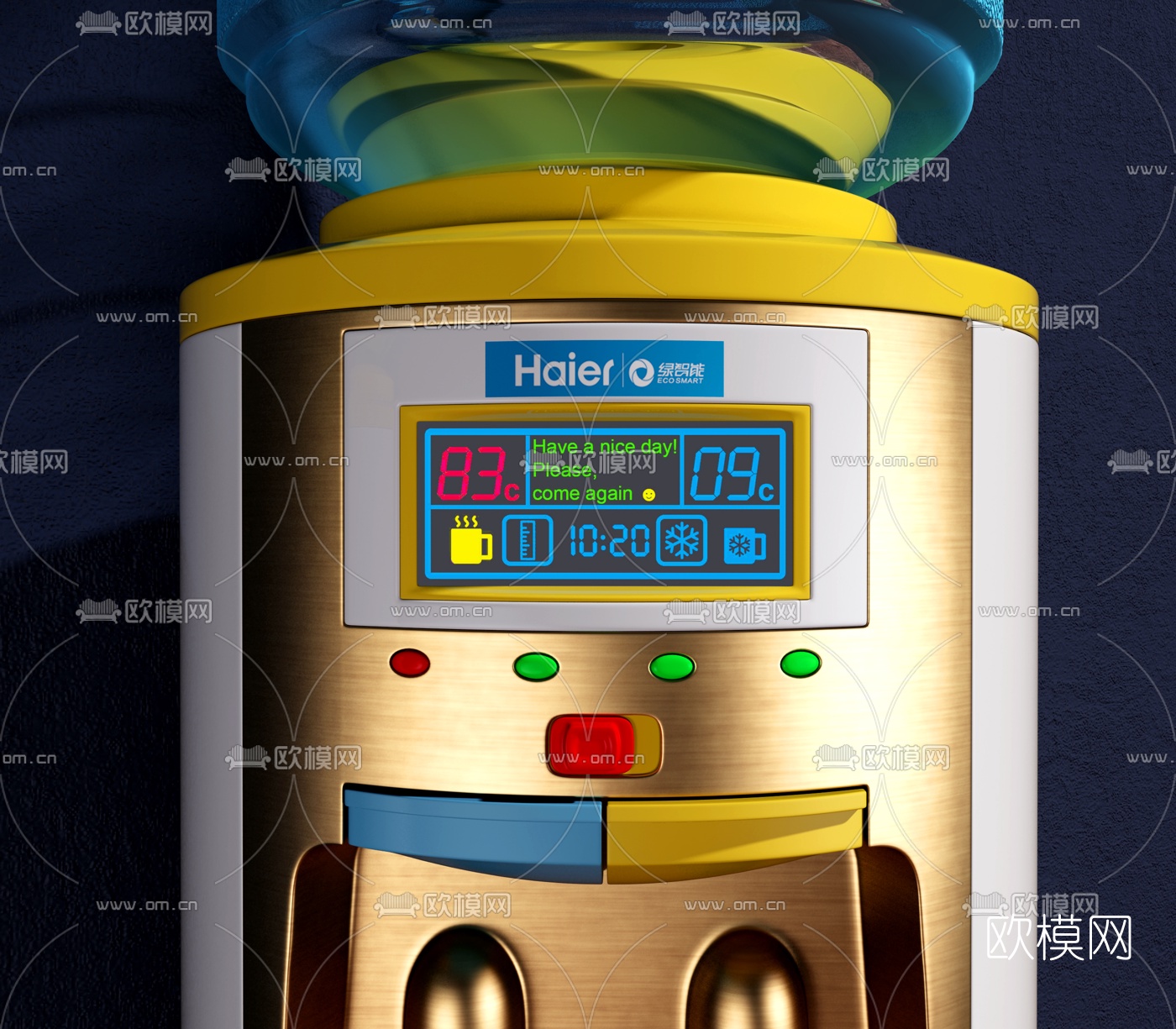 现代海尔饮水机3d模型