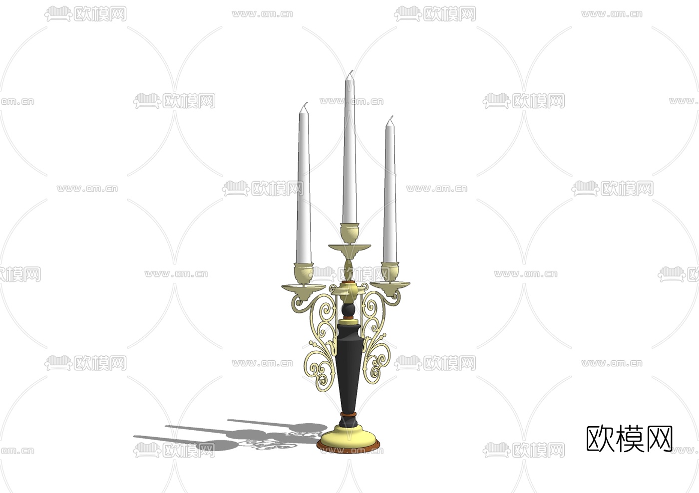 欧式烛台免费su模型