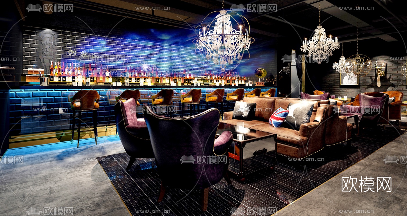 欧式酒吧3d模型