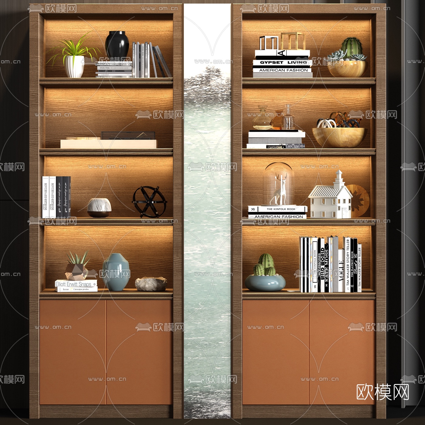 新中式轻奢装饰柜3d模型