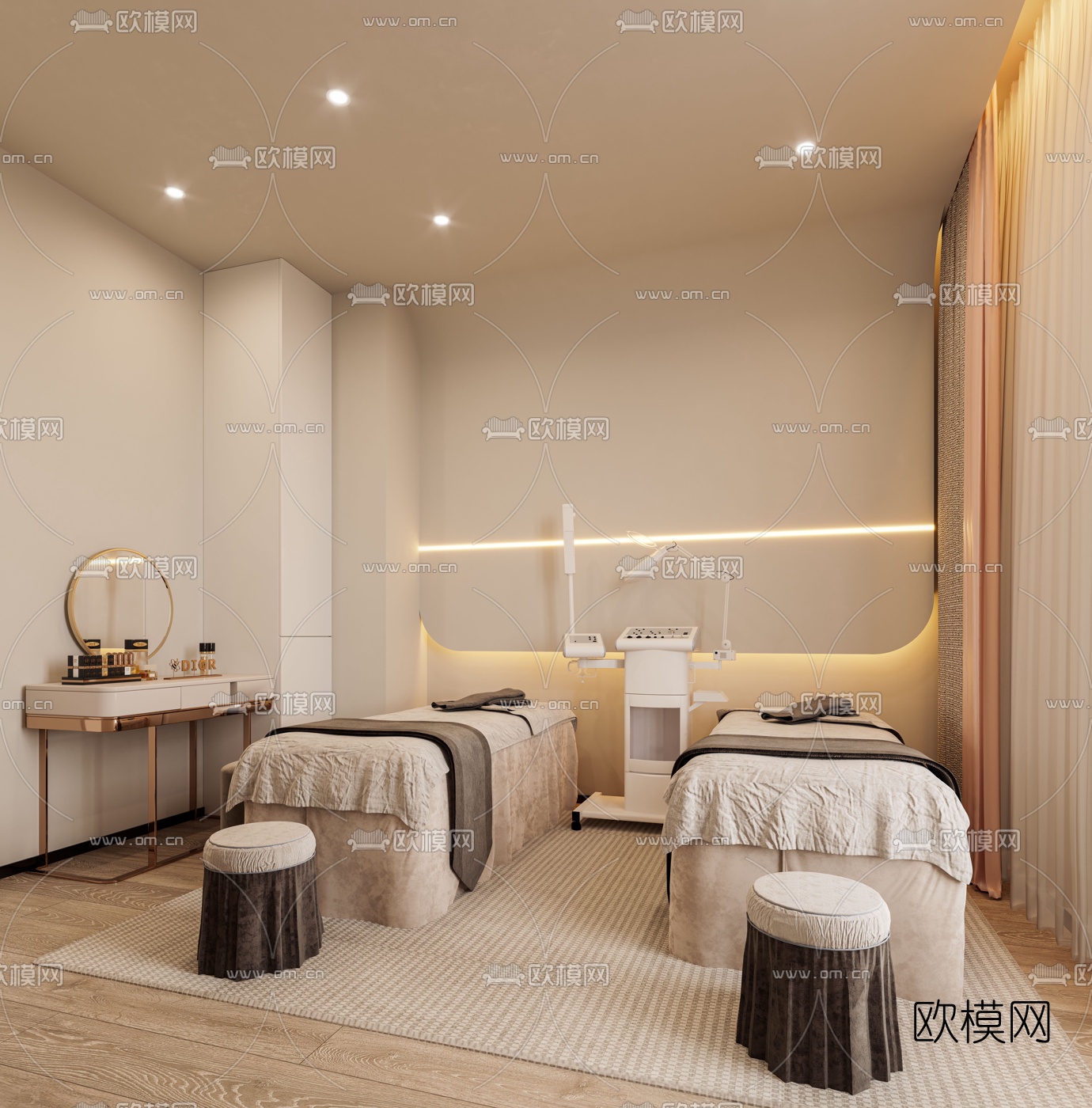现代SPA护理房3d模型