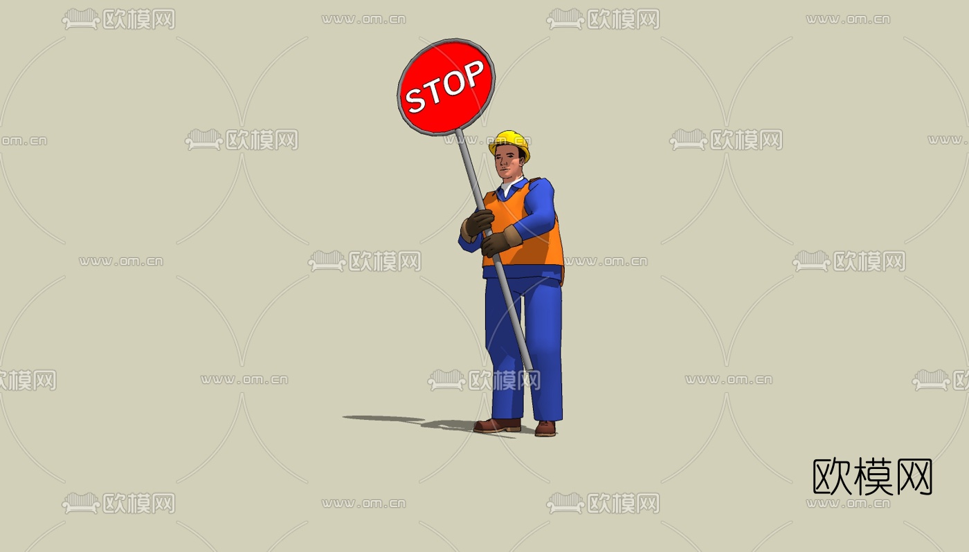现代工人免费su模型下载