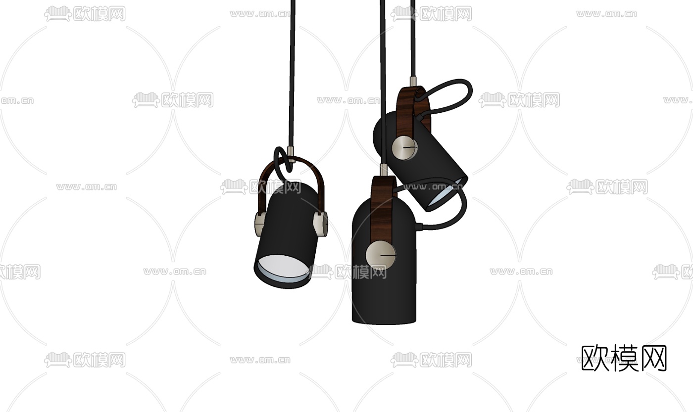 现代射灯免费su模型下载