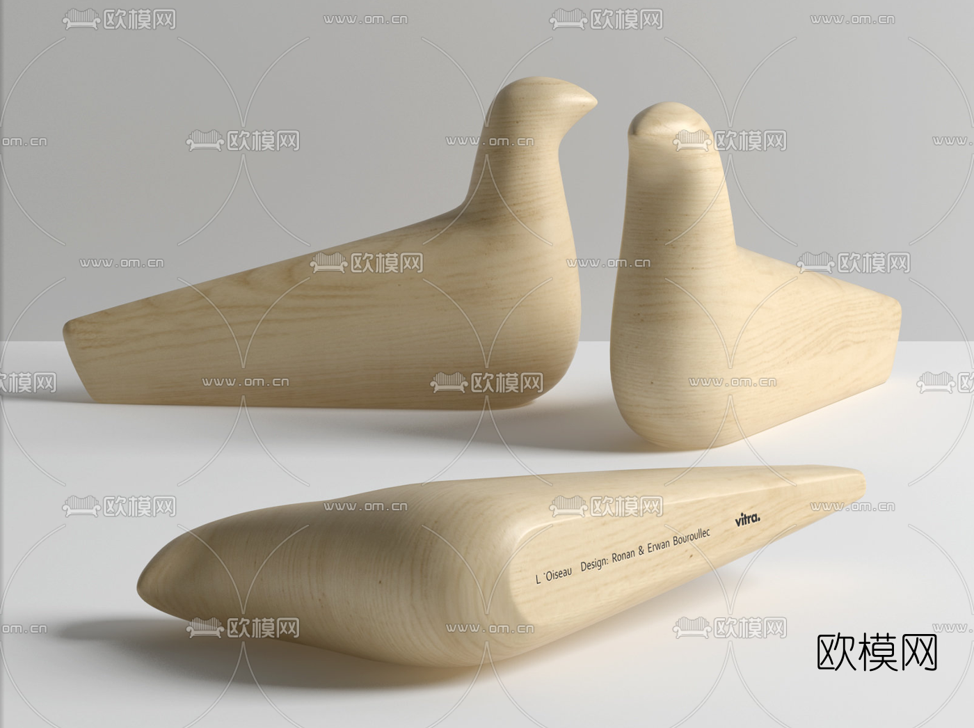 现代简约小鸟艺术摆件3d模型