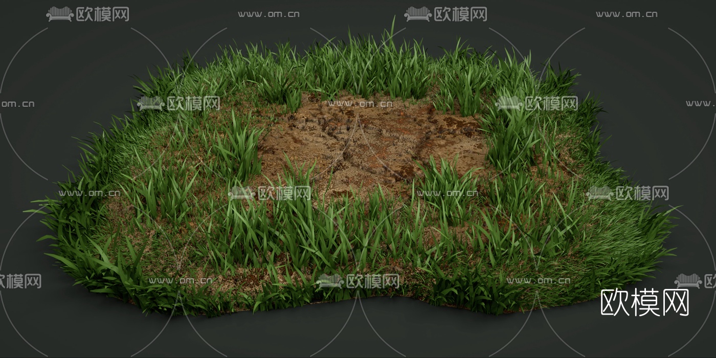 现代草地3d模型