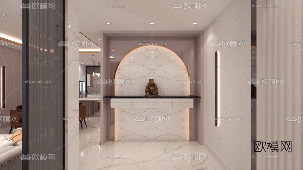 现代玄关免费3d模型下载