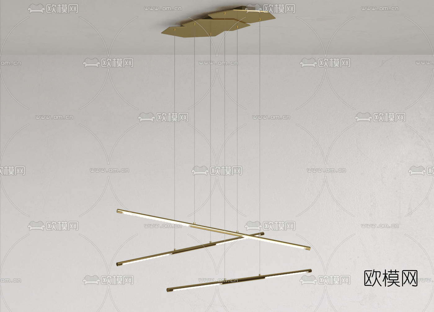 现代简约吊灯3d模型