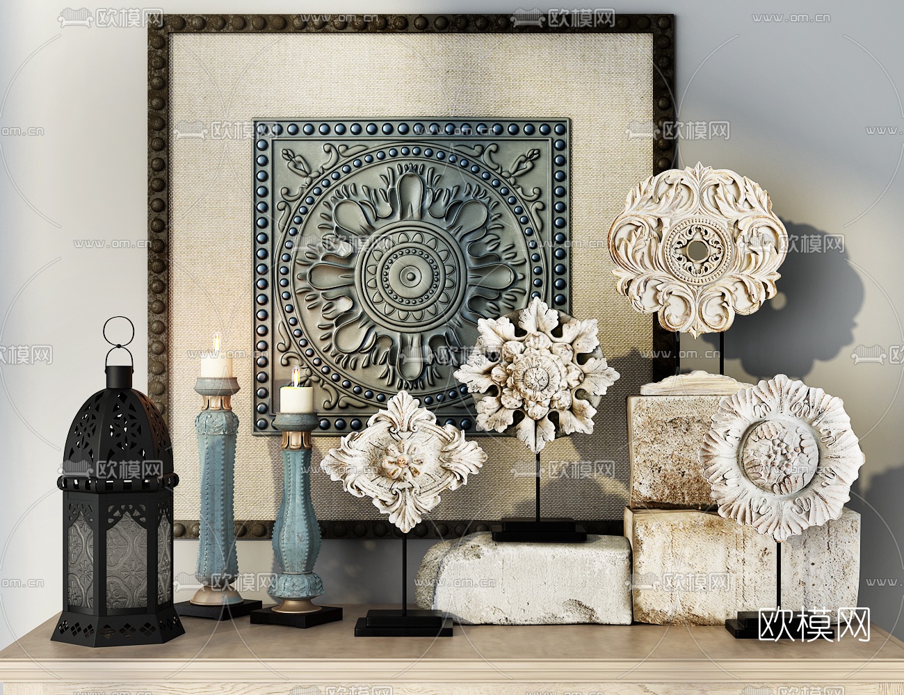 欧式古典饰品摆件3d模型