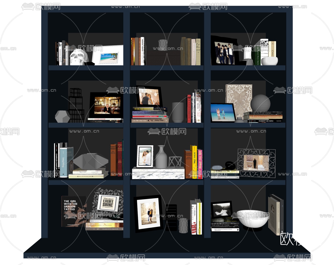 现代饰品摆件组合su模型下载