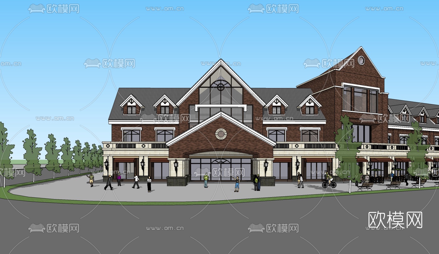 欧式酒店su模型下载（渲染图1）